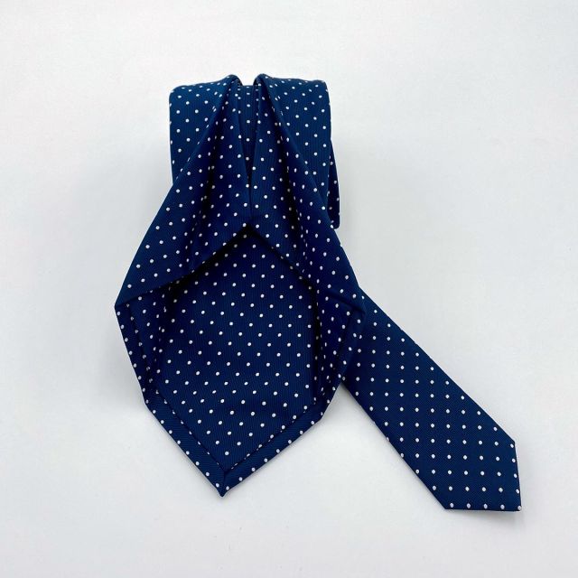 Cravatta blu a pois