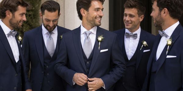 Cravatte e papillon coordinati per lo sposo e i testimoni