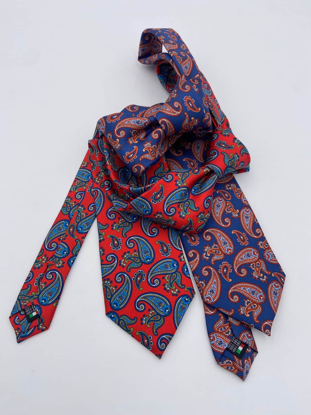Lorenzo Cana Cravatta In Seta Jacquard Made In Italy – Rosso E Marrone A Righe