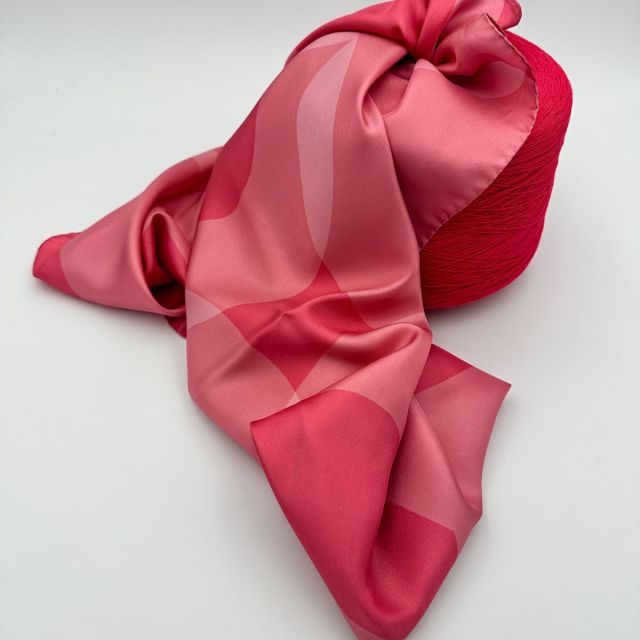 Pink silk foulard