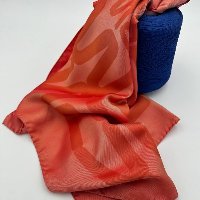 Coral red foulard