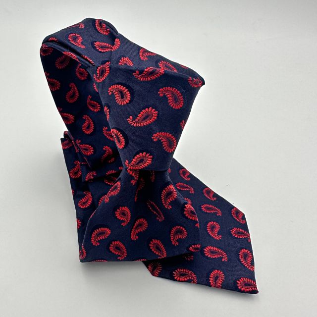 Cravatta blu a motivo Paisley