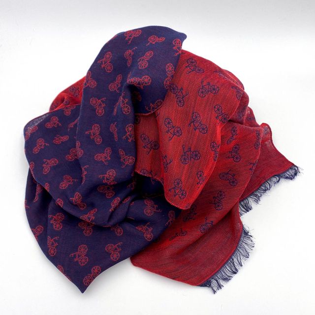 Sciarpa colorata con frange