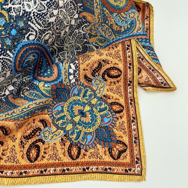 Detail of hand-printed foulard