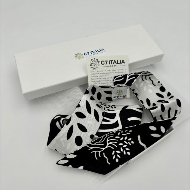 Twilly personnalisé pour le G7 Italie avec logo et symbole d'arbre